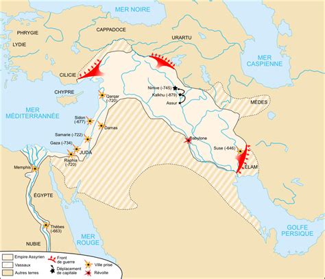 Famous Pharaohs: Map of Neo-Assyrian Empire