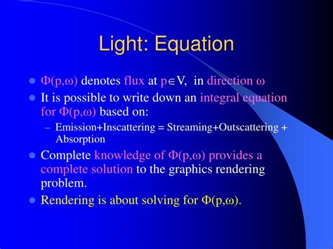 PPT - The Radiance Equation PowerPoint Presentation, free download - ID:495454