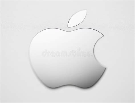 The Apple Logo on Mac Book White Notebook Editorial Photography - Image ...