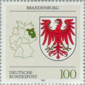 Stamp: Brandenburg Coat of Arms (Germany, Federal Republic(Coat of Arms of the Federal States of ...