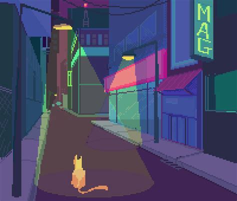 Pixilart - cyberpunk cat uwuwu by magazine-l8r