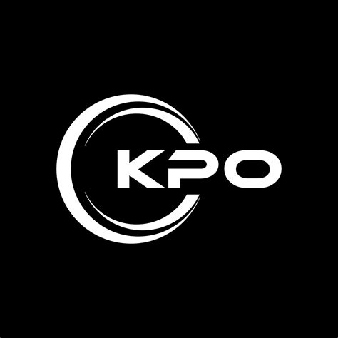 KPO letter logo design in illustration. Vector logo, calligraphy ...