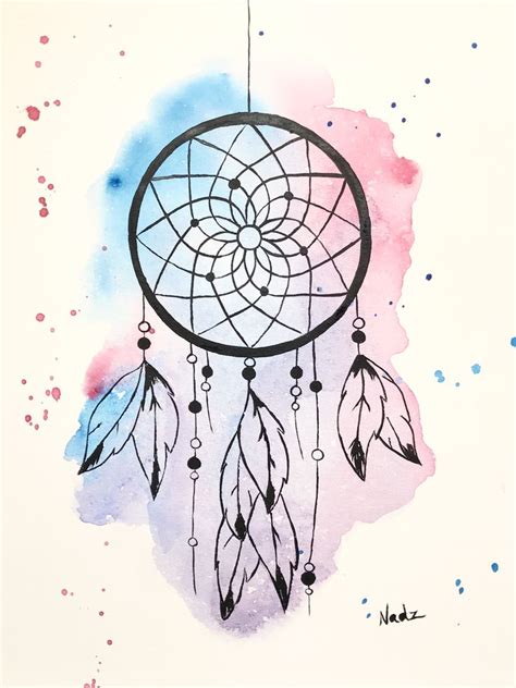 Watercolor, painting, dream catcher, gift idea, home decor (avec images ...