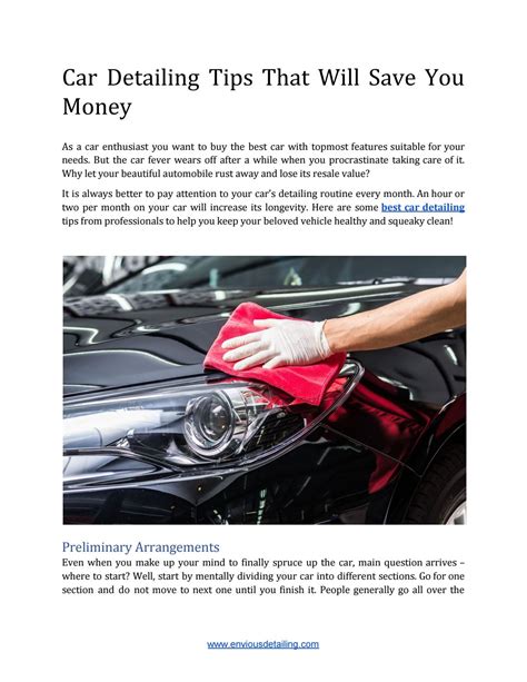 Car Detailing Tips That Will Save You Money by sharronherrera08 - Issuu