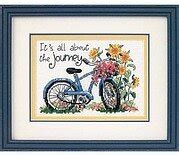 Lanarte Flowers & Bicycle - Cross Stitch Kit - 123Stitch