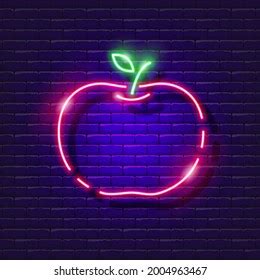 Red Apple Neon Sign School Lunch Stock Vector (Royalty Free) 2004963467 | Shutterstock