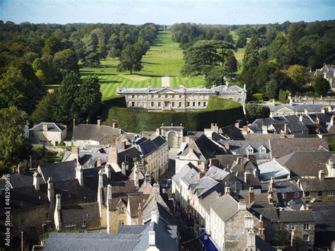 Aerial view of Cirencester Park Stock Photo | Adobe Stock