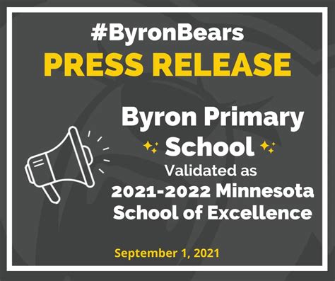 For Immediate Release! Byron... - Byron Public Schools