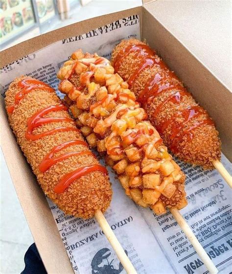 Korean Food Recipes, Spicy Recipes, Diy Food Recipes, Korean Corn Dog Recipe, Amazing Food ...