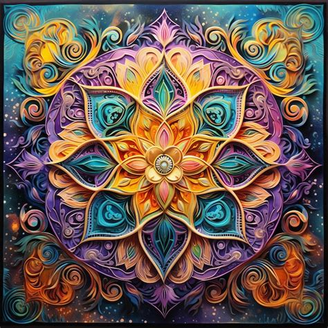 Premium AI Image | illustration of square mandala wall art design