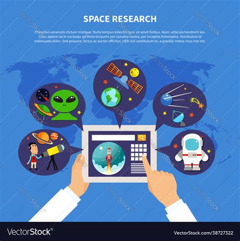 Space research concept Royalty Free Vector Image