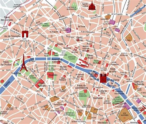 Mapas turísticos de París: Planos de metro, monumentos y distritos