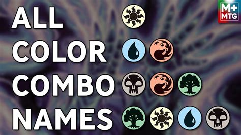 All Magic the Gathering Color Combo Names - YouTube