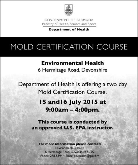 Mold Certification - The Royal Gazette | Bermuda News, Business, Sports ...