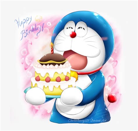 Happy Birthday Doraemon Cake Photo - allwallpaper | Happy birthday banner printable, Happy ...