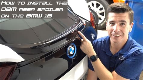 How To install the BMW OEM rear spoiler on the BMW i8 - YouTube