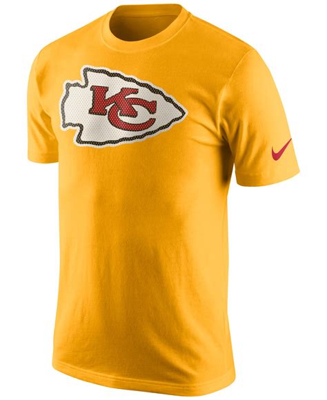 Nike Men's Kansas City Chiefs Mesh Logo T-shirt in Yellow for Men | Lyst