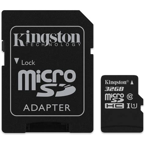 Kingston 32GB microSDHC Memory Card Class 10 with SD SDC10/32GB