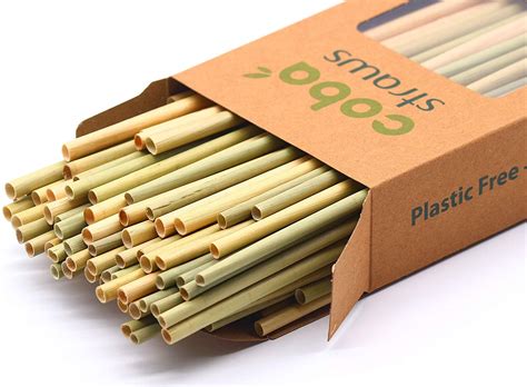 Biodegradable Straws by COBA Straws – 100% Natural Organic Eco Friendly Disposable Drinking ...