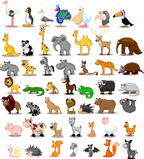 Lion, kangaroo, giraffe, elephant, camel, antelope, hippo, tiger, zebra ...