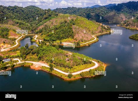 Orange Beach water tower pad in Hat Som Paen lake in Ranong, Thailand Stock Photo - Alamy