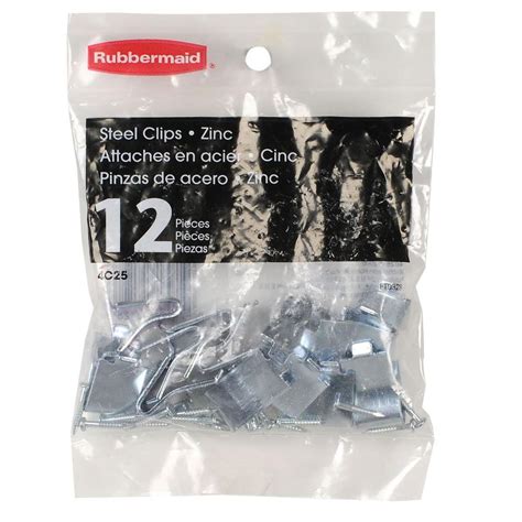 Rubbermaid Zinc Shelf Support Clips (12-Pack)-FG4C2502ZINC - The Home Depot