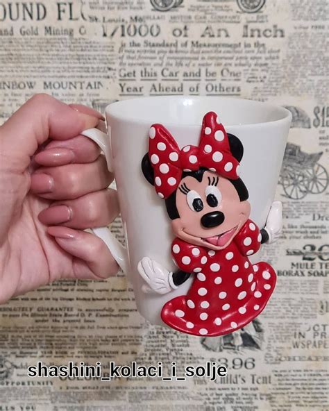 Polymer clay Minnie mug | Clay mugs, Ceramic mugs, Clay