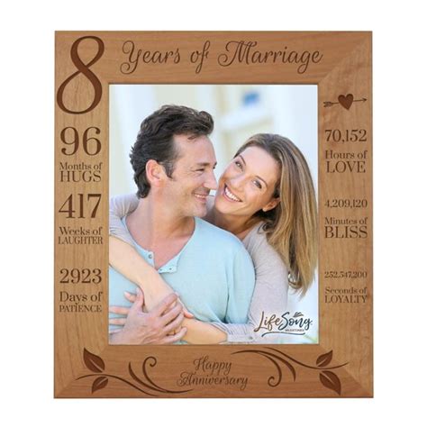 LifeSong Milestones 8th Anniversary Engraved Picture Frame (8x10) - Happy Anniversary - Walmart ...