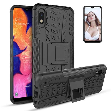 Samsung Galaxy M10 Case,Galaxy A10 Case,PUSHIMEI with Kickstand Hard PC Back Cover Soft TPU Dual ...