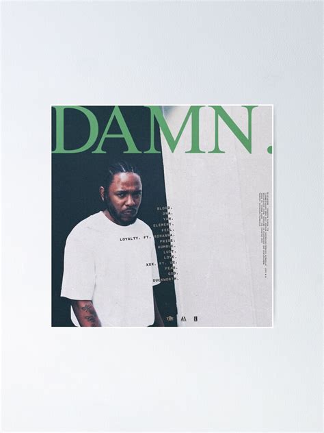 "Kendrick Lamar Damn Album Cover" Poster for Sale by Ronaldofan1 ...