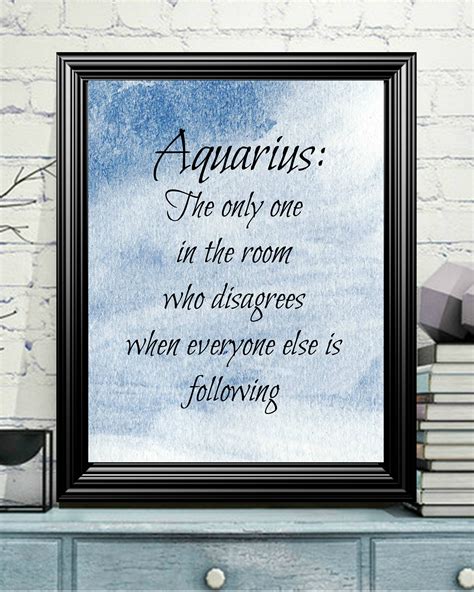 Aquarius Quote Aquarius Poster Inspirational Quotes - Etsy