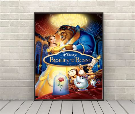 Beauty and the Beast Poster Disney World Poster Vintage Disney Poster Disneyland Poster Walt ...