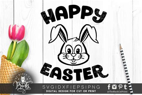 Happy Easter bunny svg file Easter svg cut file Bunny Easter | Etsy