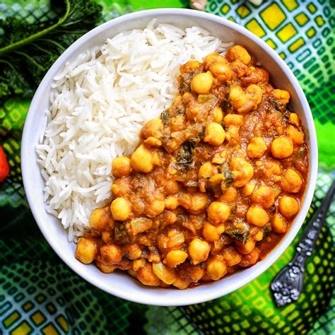 Spicy Caribbean Chickpea Curry with rice - Afrovitalityeats