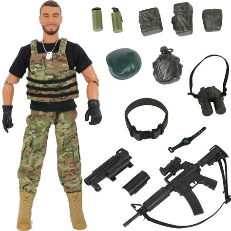 Buy Click N' Play Green Beret Elite Force Swat, 12-Inch Action Figures ...