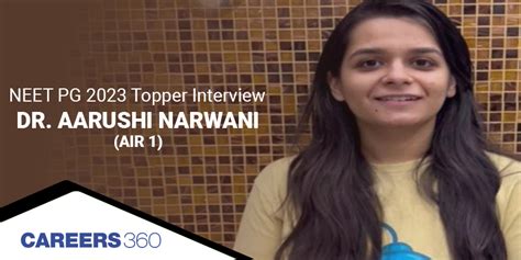 NEET PG 2023 Topper Interview - Dr. Aarushi Narwani (AIR 1)