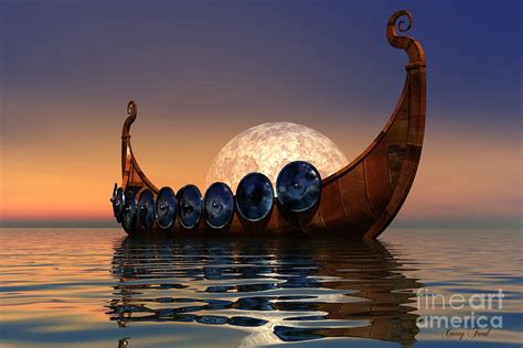 Viking Boat Painting by Corey Ford - Pixels