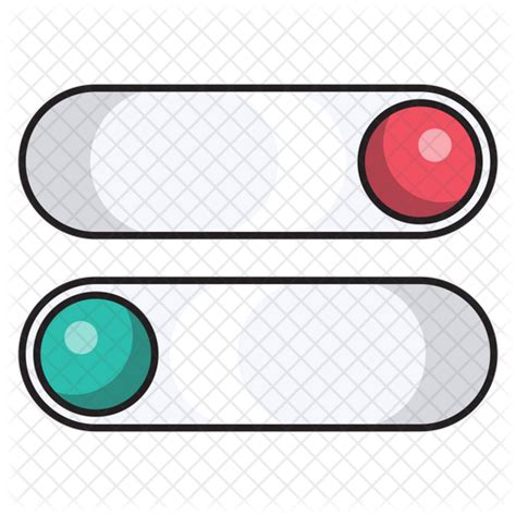 Toggle Button Icon - Download in Colored Outline Style