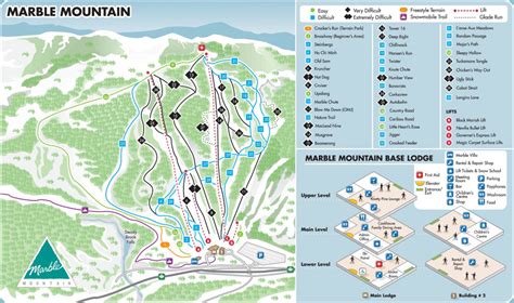 Marble Mountain Resort Trail Map • Piste Map • Panoramic Mountain Map