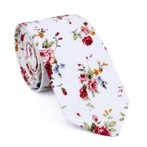 White Floral | Mens floral tie, Vintage floral tie, Ties mens fashion