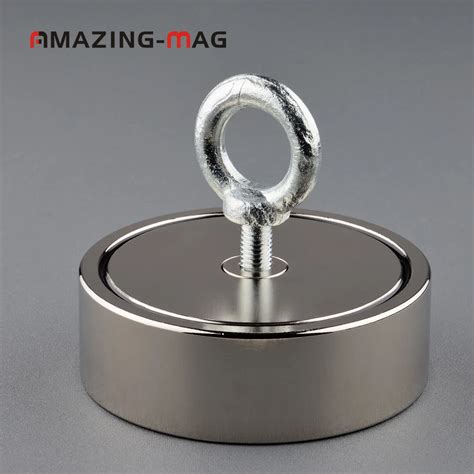 600KG 2*Side Super Strong Powerful Neodymium Magnet Deep Sea Fishing Salvage Magnets D107*35mm ...