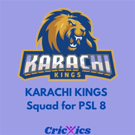 Karachi Kings Squad 2023 | PSL 8 | Squad and Fixtures - CricTics