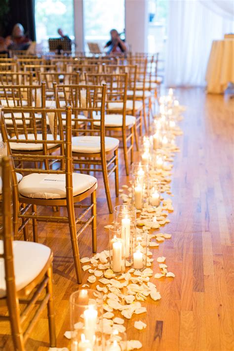 candles down the aisle, wedding candles, petals lining the aisle ...