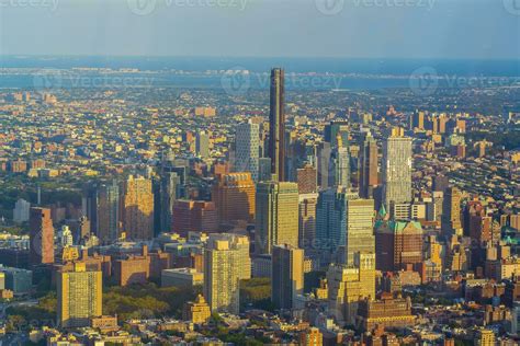 Cityscape of downtown Brooklyn skyline from Manhattan New York City ...