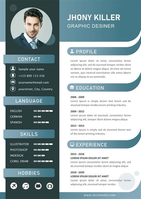 Free Job Resume CV Template 📄 WORD & PDF Format | Resume template examples, Resume template, Cv ...