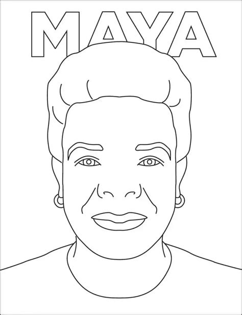 Maya Angelou Coloring Page Free Printable Coloring Pages | The Best ...