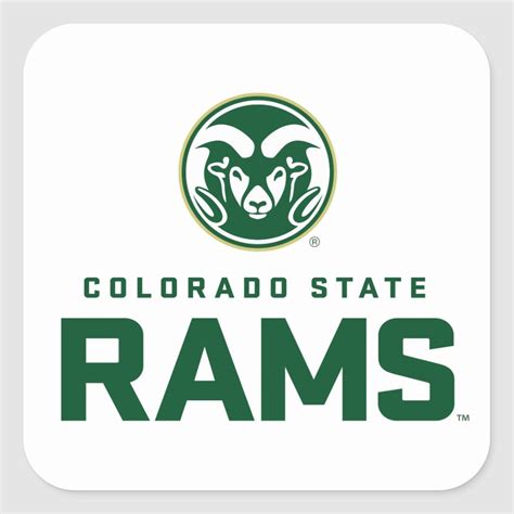 Colorado State University Rams Square Sticker | Zazzle | Colorado state ...