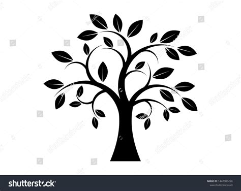 Under A Tree Clipart Black And White