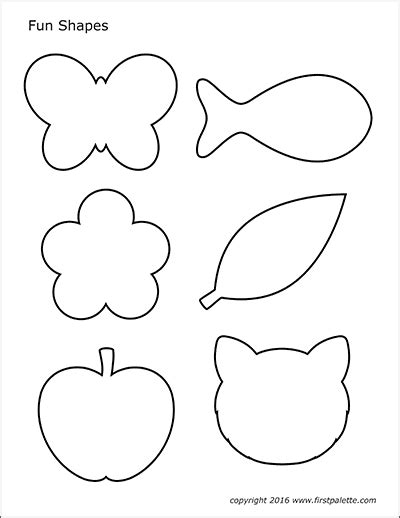 Basic Shapes | Free Printable Templates & Coloring Pages | FirstPalette ...