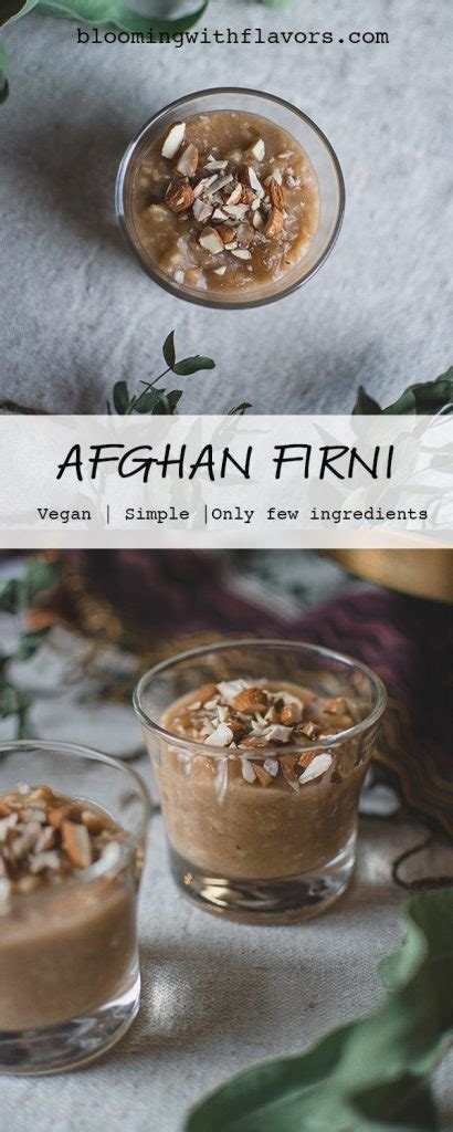 Firni - Afghan Pudding with almonds and cardamom